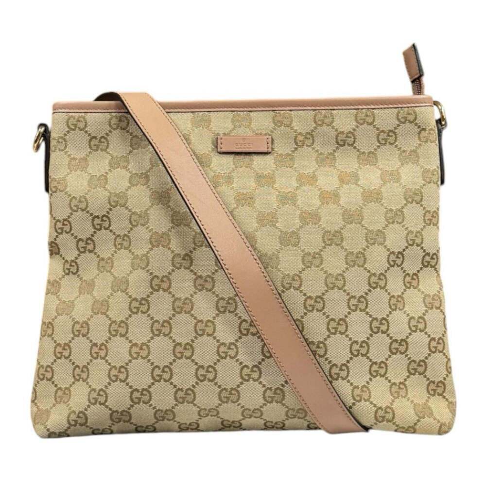 GUCCI Cream Canvas Shoulder Bag